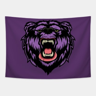 Angry Grizzly Bear Mouth Open Tapestry