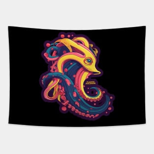 Plastic Macaroni Boho Trippy Hippy Calamari Star Tapestry