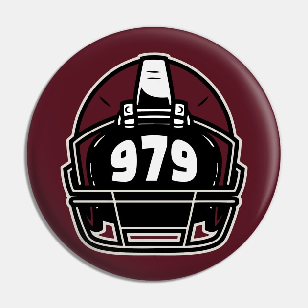 Retro Football Helmet 979 Area Code College Station Texas Football Pin by SLAG_Creative