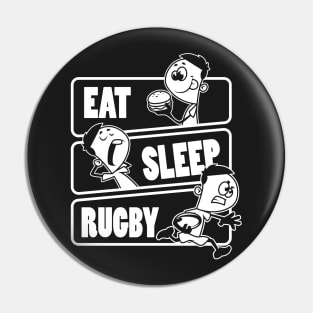 Eat Sleep Rugby - Football player Gift graphic Pin