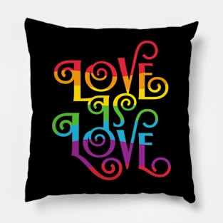 Pride T-Shirt Love is Love Shirt Gay Pride Tshirt Proud LGBTQ apparel Lesbian Pride Bi Pride Equality Shirt Pride Month Gift Rainbow shirt Pillow