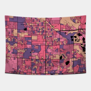 Fort Collins Map Pattern in Purple & Pink Tapestry