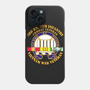 3rd Bn, 7th Infantry - Vietnam Vet  w SVC Ribbons Phone Case