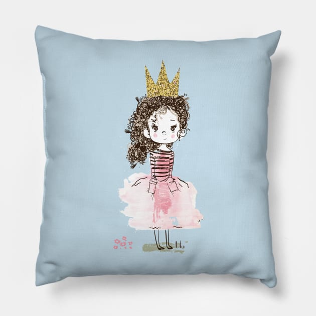 Curly Queen Pillow by EveFarb
