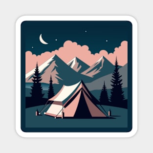 Camping Life Vintage Style Magnet