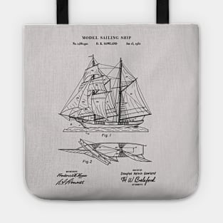 Sailing Ship Model 1954 Patent Print Tote