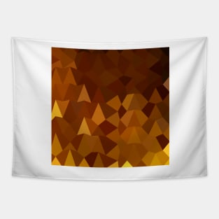 Burnt Umber Brown Abstract Low Polygon Background Tapestry