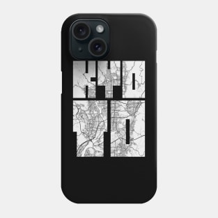 Kyoto, Japan City Map Typography - Light Phone Case