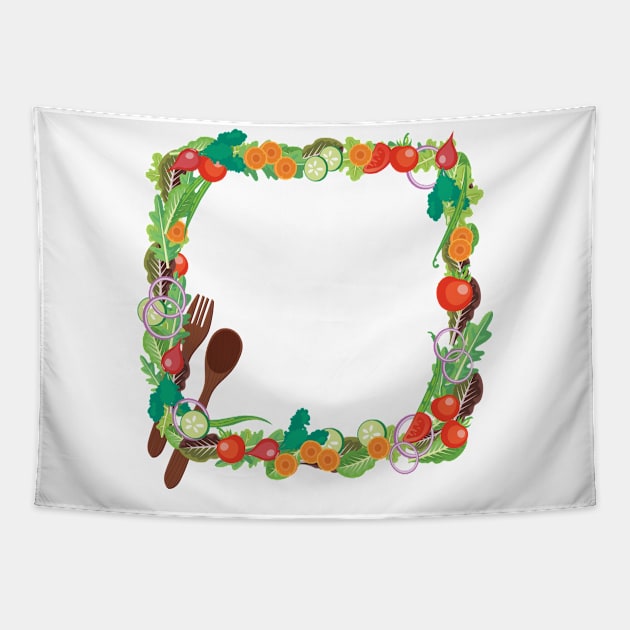 Salad Frame Tapestry by SWON Design