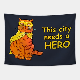 Cat superhero Tapestry