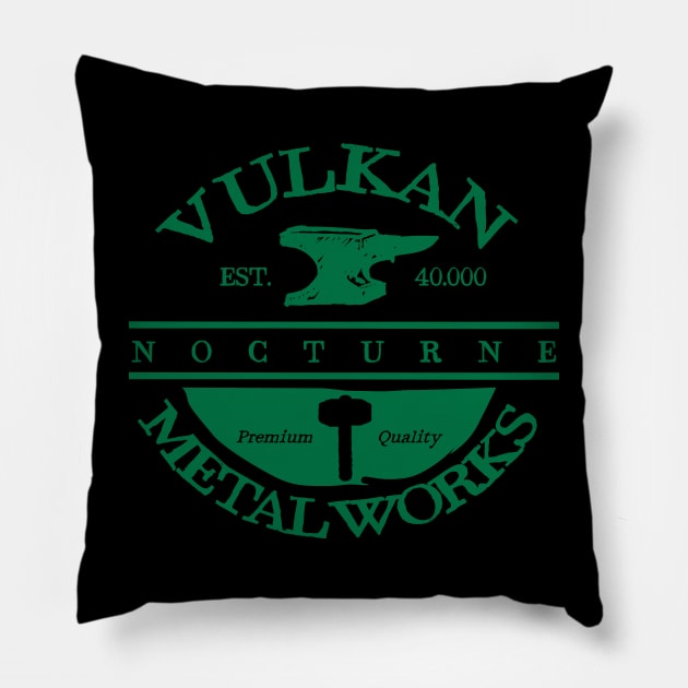 Vulkan - Metal Works Pillow by Exterminatus