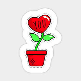 Pot Of Love Magnet