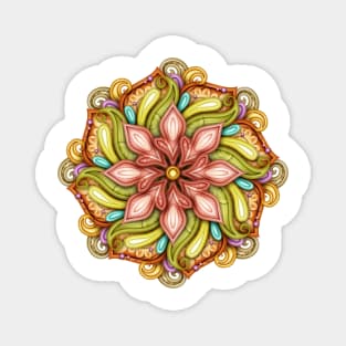 Colored Beautiful Decorative Mandala Magnet