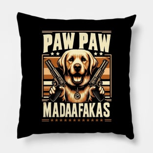 Pew Pew Madafakas Labrador Retriever Crazy Vintage Funny Dog Owners Pillow