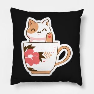 Teacup Cat Pillow