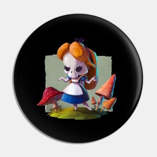 Cupcake Crossbones Alice Pin