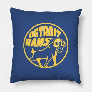 Detroit Rams Yellow Pillow