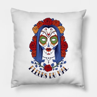 Scary Woman Illustration Pillow