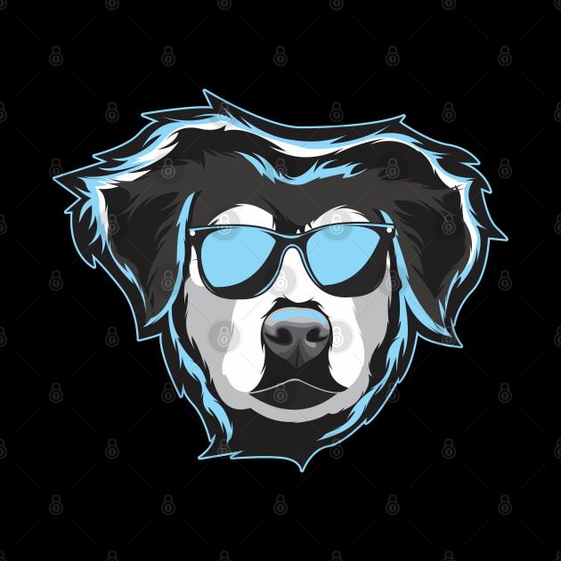 Goberian Glow: Casual Neon Artwork for Doggo Fans by Dogiviate