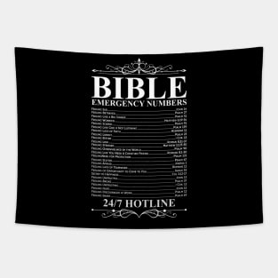 Bible Emergency Numbers Bible Gift Tapestry