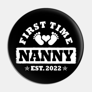 First Time Nanny Est 2022 Funny New Nanny Gift Pin