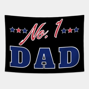 No 1 Dad. Funny Dad Life Quote. Tapestry