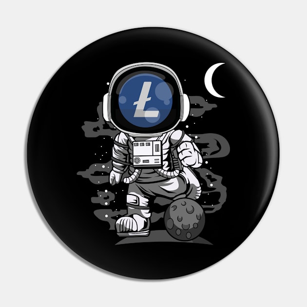 Astronaut Litecoin Lite Coin LTC To The Moon Crypto Token Cryptocurrency Wallet Birthday Gift For Men Women Kids Pin by Thingking About