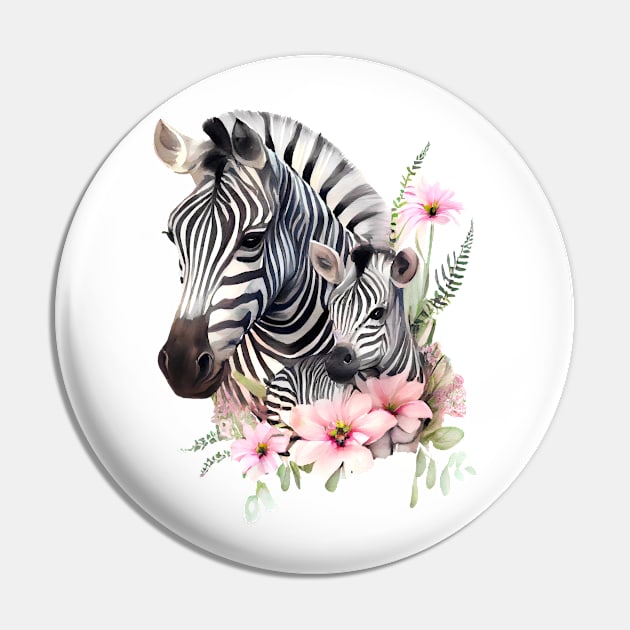 Zebra Pin by DreamLoudArt