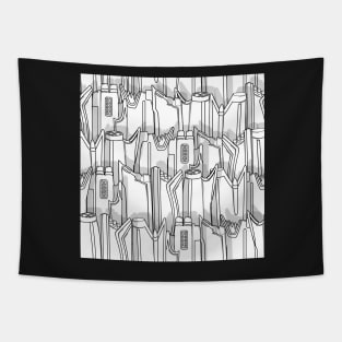 1960s classic fairy tails (tail fins) black and white Tapestry