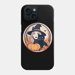 Witch With Black Cat # 2 Phone Case