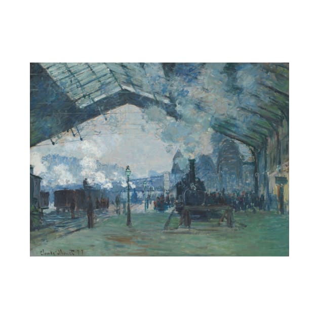 Arrival of the Normandy Train, Gare Saint-Lazare by Claude Monet by Classic Art Stall