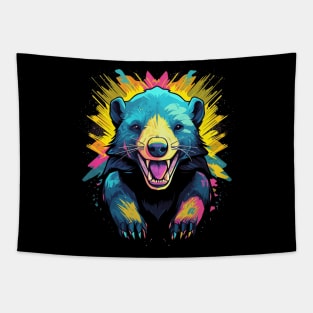 Honey Badger Smiling Tapestry