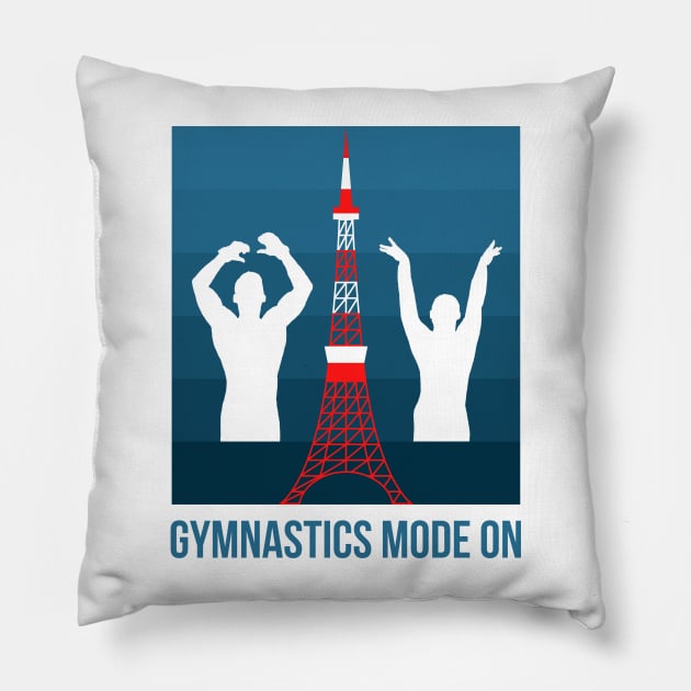 Gymnastics Mode ON - Tokyo 2020 Edition Pillow by Gymnastics Now