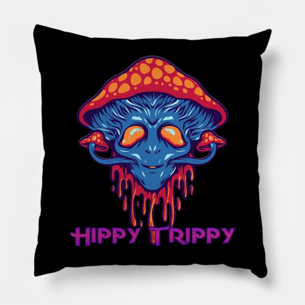 Hippy Trippy Pillow by Morrigan Austin
