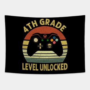4th Grade Level Unlocked First Day of School Video Gamer Tapestry