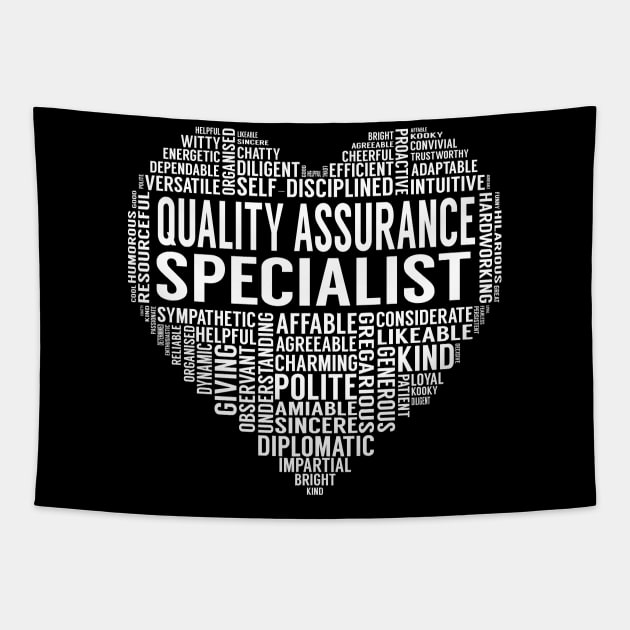 Quality Assurance Specialist Heart Tapestry by LotusTee