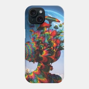 Psychedelic floral mushroom head Phone Case