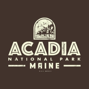 Acadia National Park - Coastline (Tan) T-Shirt