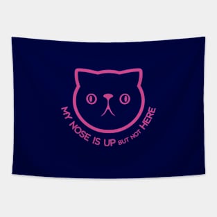 Persian cat's face. Derpy, cute chonk. For cat owners and lovers Tapestry