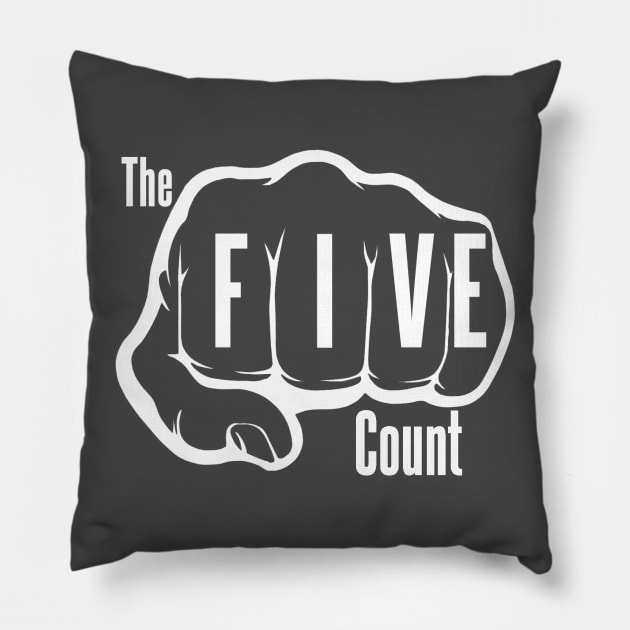 The Five Count White Logo Pillow by thefivecount