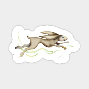 Running rabbit Magnet