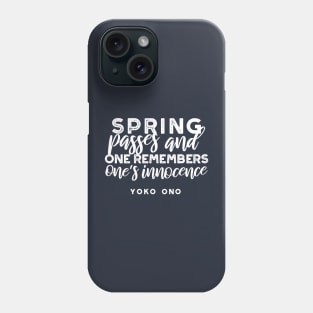 Spring Floral Plant Pattern in Black Background Color Phone Case