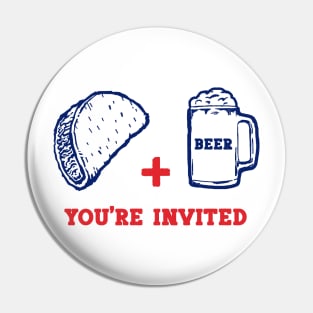 Tacos and Beer, You're Invited Pin