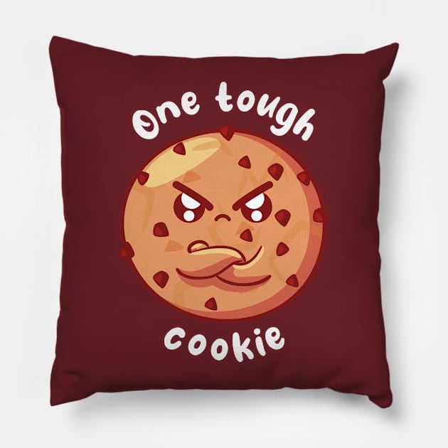 One tough cookie (on dark colors) Pillow by Messy Nessie