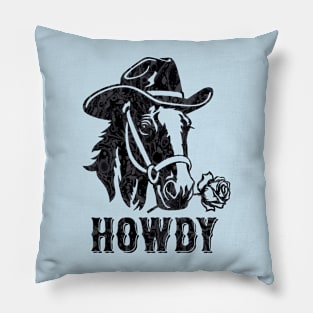 Howdy Horse with a Rose Pillow