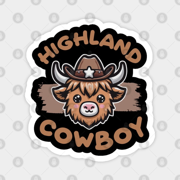 Highland Cowboy Magnet by HUNTINGisLIFE