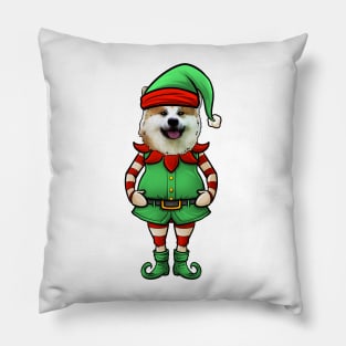 Akita Christmas Elf Pillow