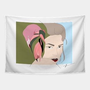 Cabarete #woman #girl #beauty #fineart #popart #home #decor #fashion #buyart #artprint #minimal #drawing Tapestry