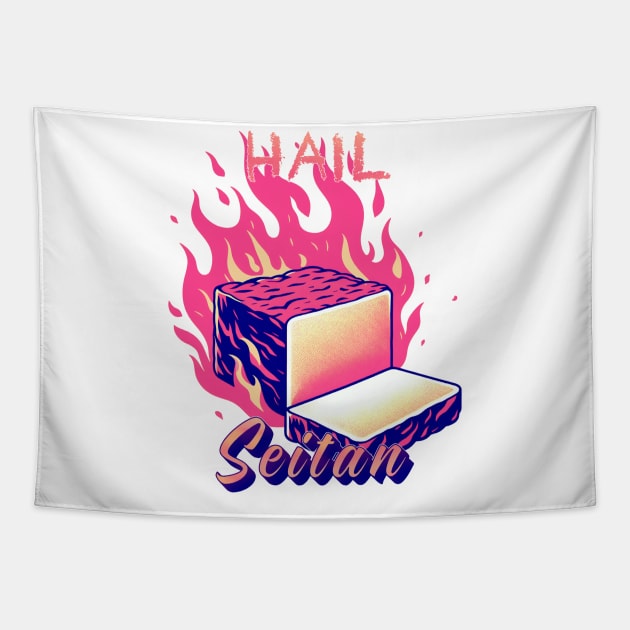 HAIL SEITAN Tapestry by AizaBreathe