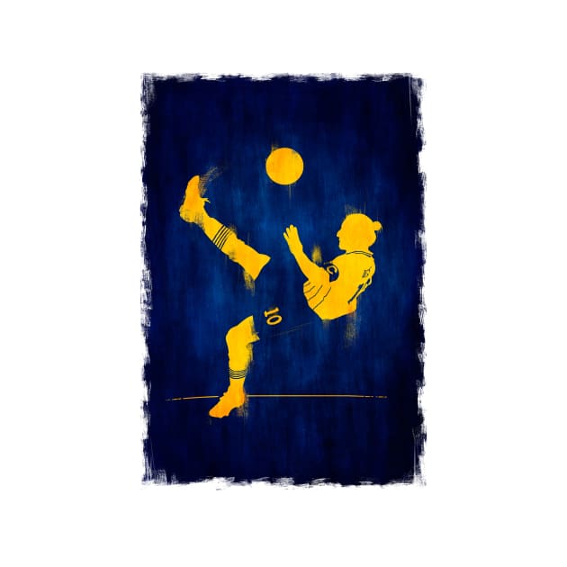 Zlatan Ibrahimovic - Sweden Football Artwork by barrymasterson